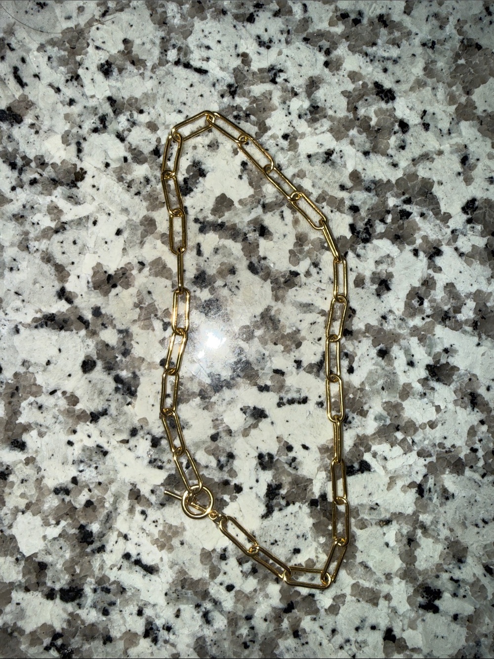 Gold Paperclip Chain Necklace - Women's Jewelry